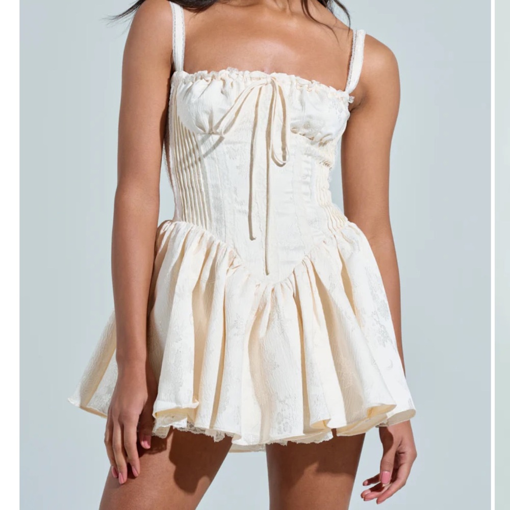 Cream Corset DANCE WITH ME MINI DRESS